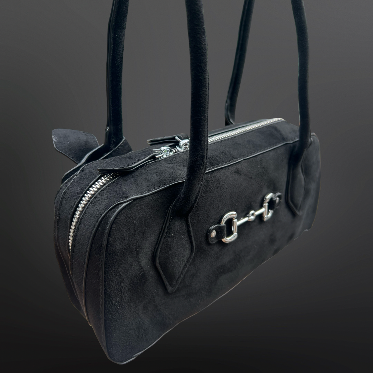 Western Equestrian Handbag Palomino Snaffle Bit Suede Purse