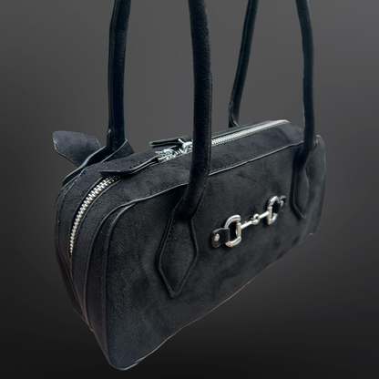 Western Equestrian Handbag Palomino Snaffle Bit Suede Purse