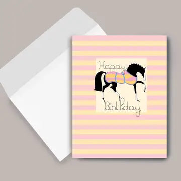 Horse Greeting Birthday Card