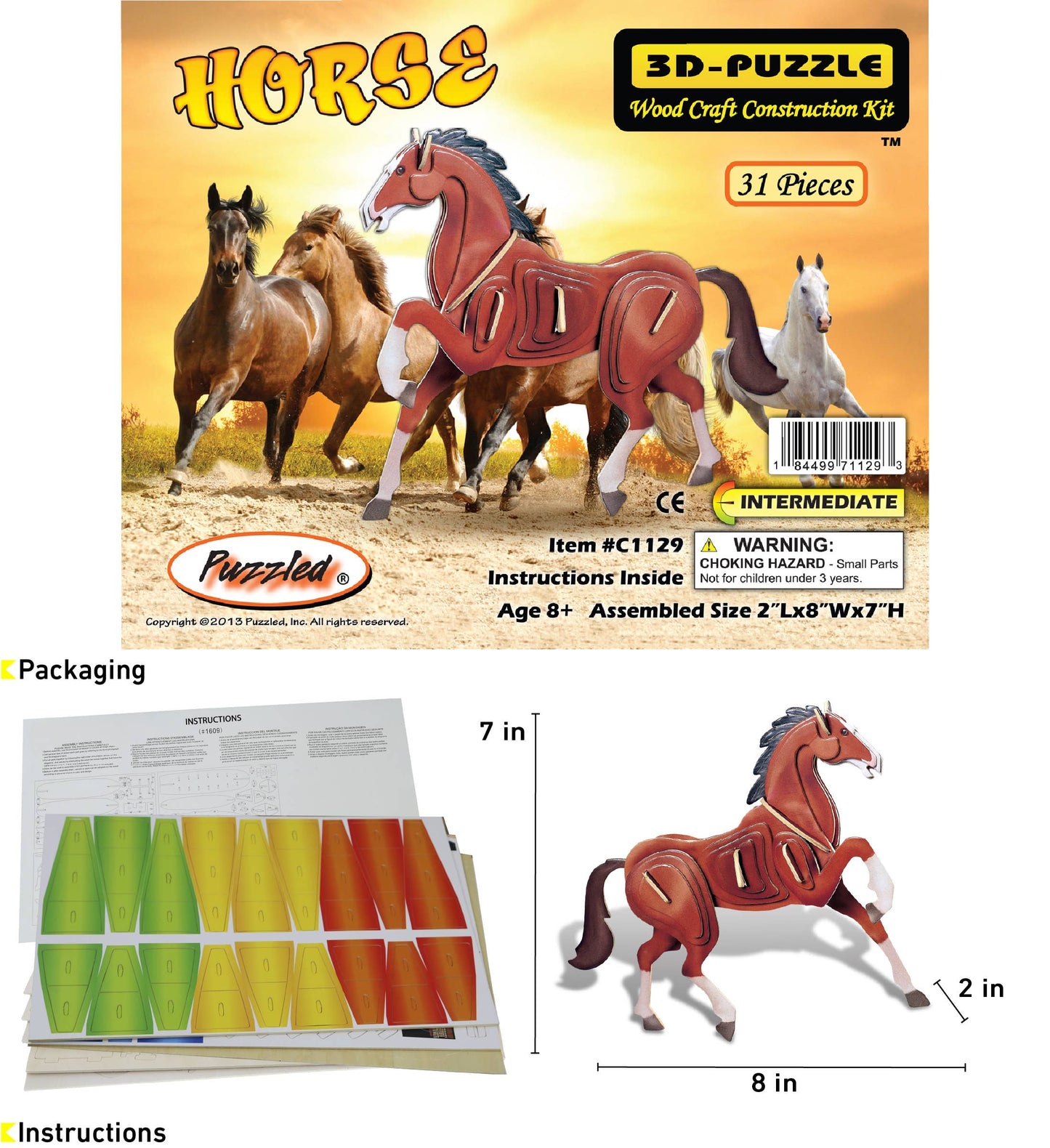 Illuminated 3D Puzzles - Horse