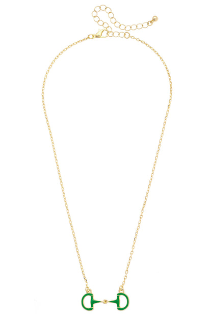 Eclipse Enamel Horsebit Necklace