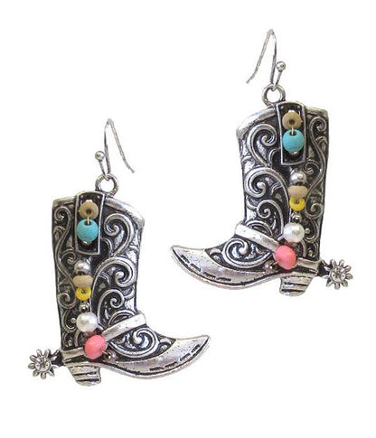 ( MX1052 )  COWBOY BOOT EARRING