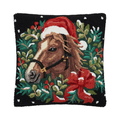 Holiday Horse Hook Pillow