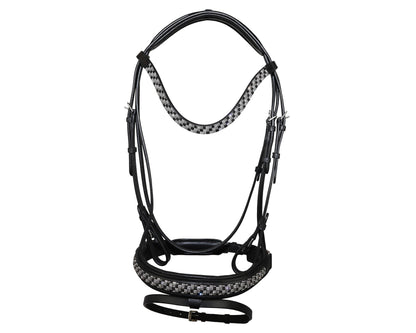 Bonn Crank - Leather Dressage Horse Bridle With Flash