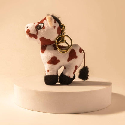 Little Pinto Bag Charm in Ivory Spot