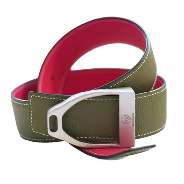 Dreamers & Schemers ManeJane Fuchsia/Olive Reversible Belt Strap