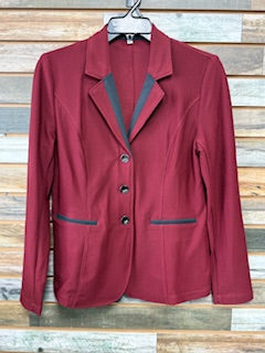 GHE Super Flex Mesh Show Coat - Merlot with Black Trim