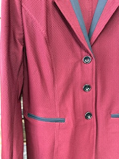 GHE Super Flex Mesh Show Coat - Merlot with Black Trim