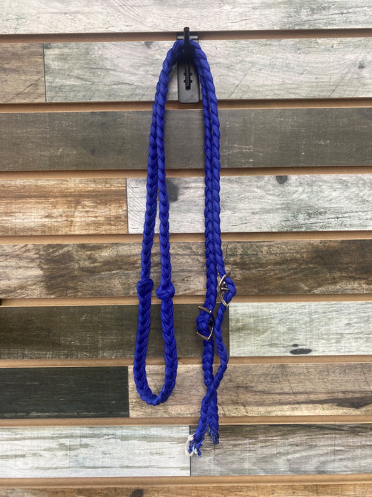 USED  Braided Barrel Reins  Blue