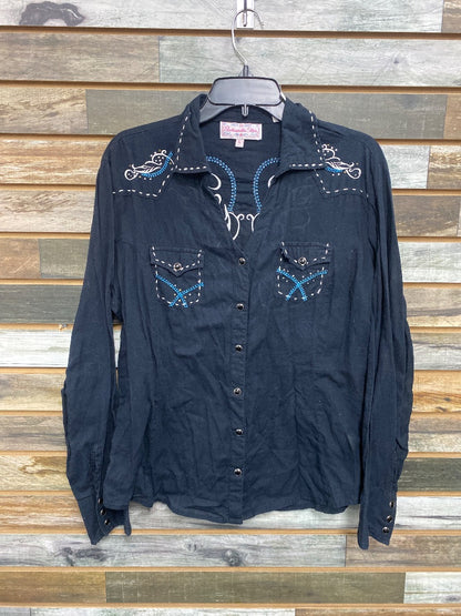 USED Panhandle Slim Embroidered Top | Large