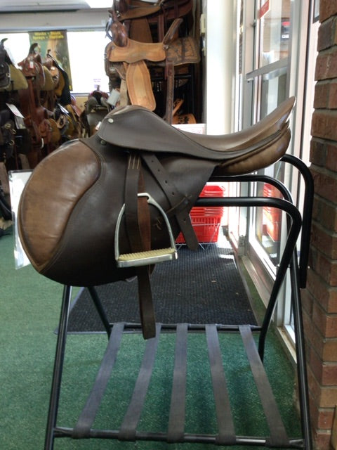 USED Bates English Saddle 17” Medium Oil