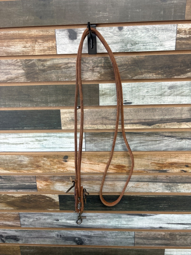 USED Leather Western Reins with Snaps Medium Oil