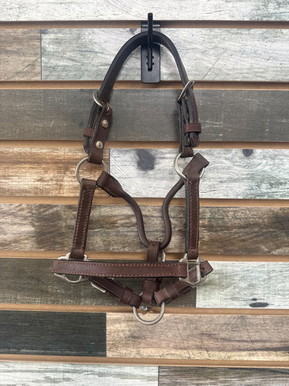 USED  Mini Leather Halter Mini Dark Oil