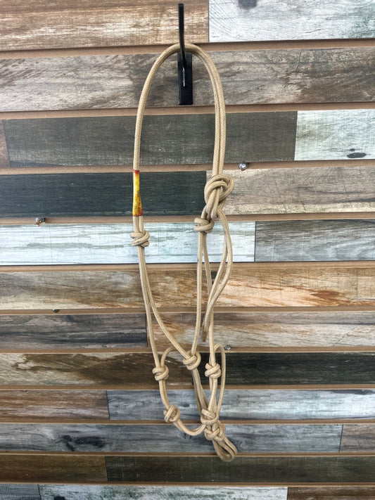 USED Clinton Anderson 4-Knot Tan Rope Halter