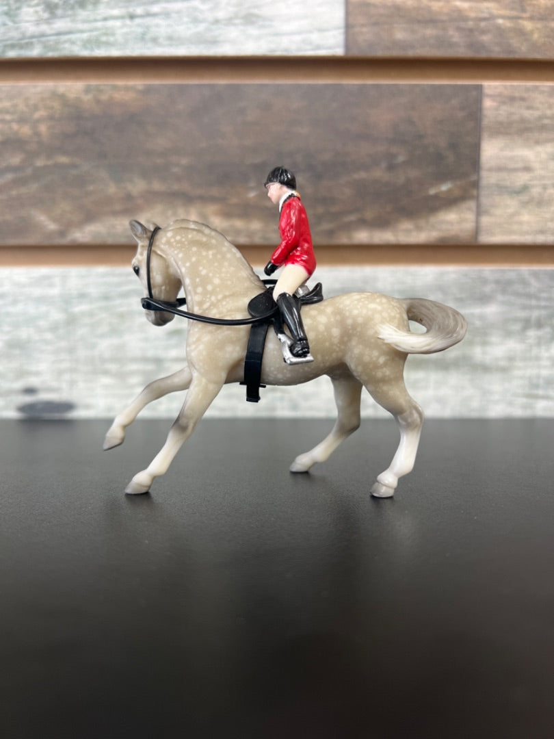 USED Breyer Dapple Grey Stablemate with Rider