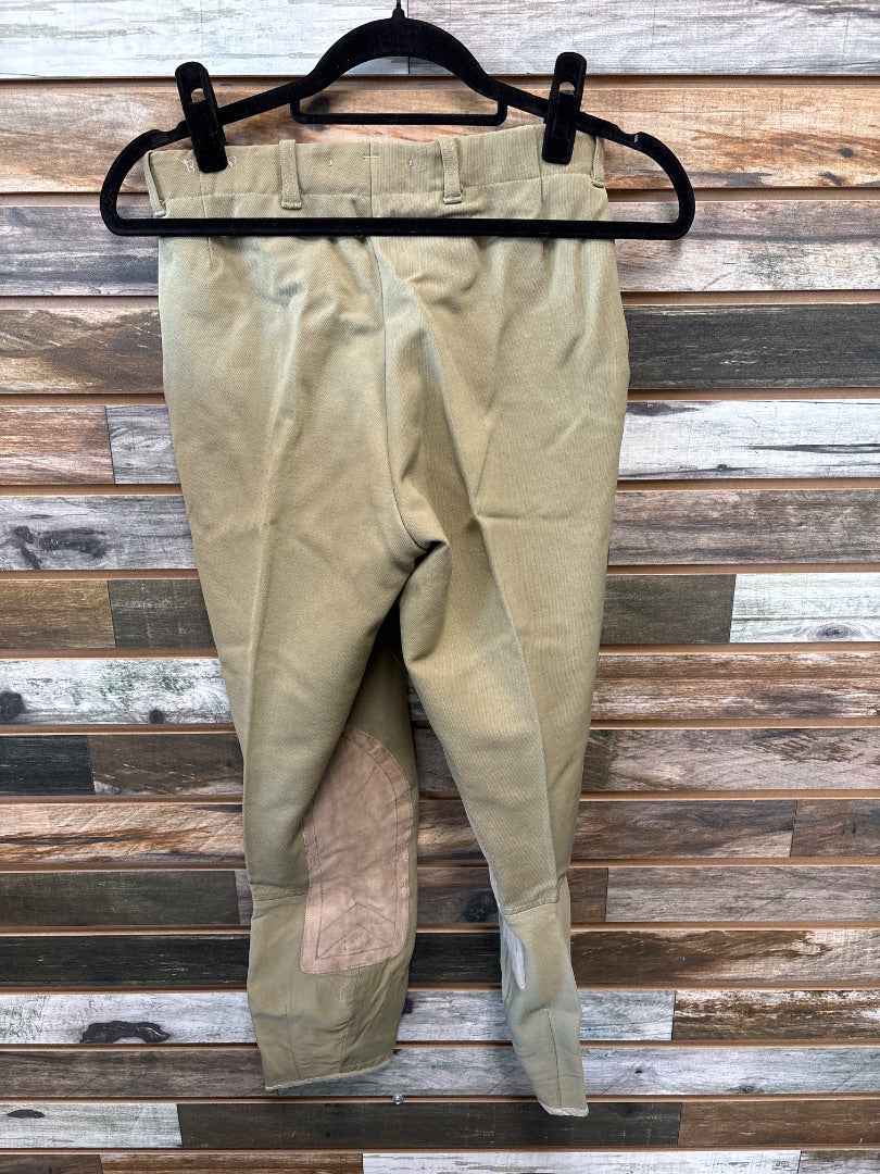 USED Tailored Sportsman Ladies Knee Patch Breeches 28 Tan