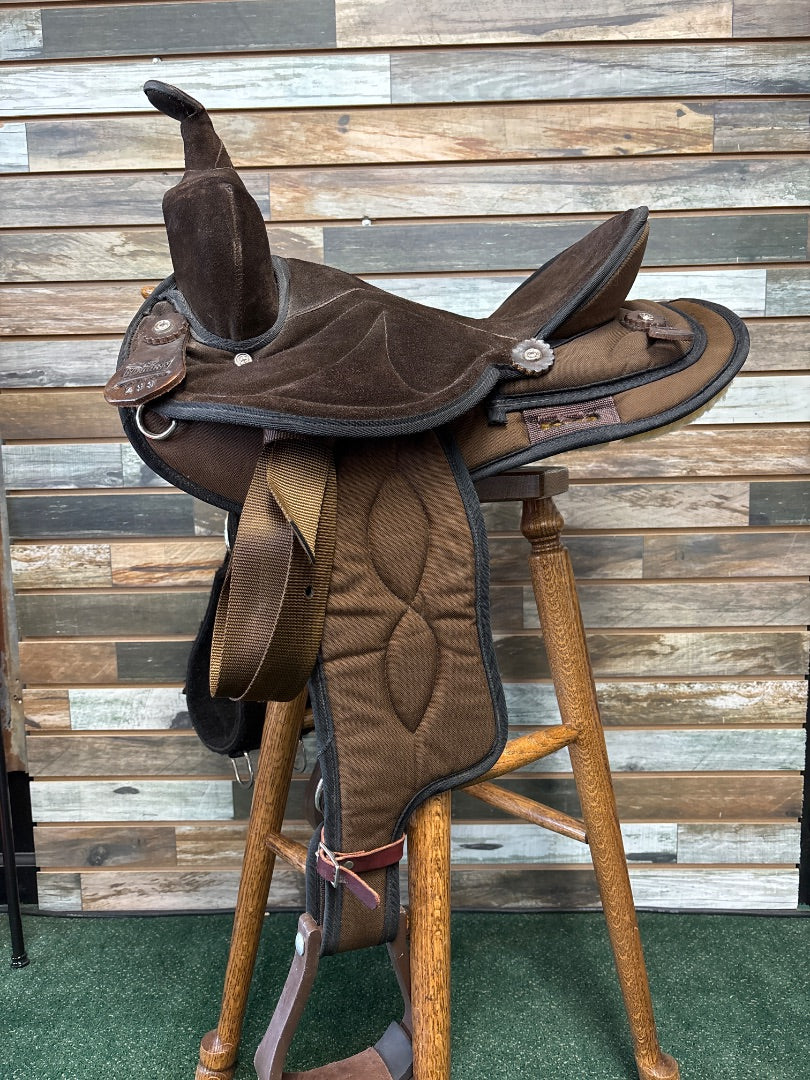 USED Big Horn Youth Trail Saddle 14” Brown