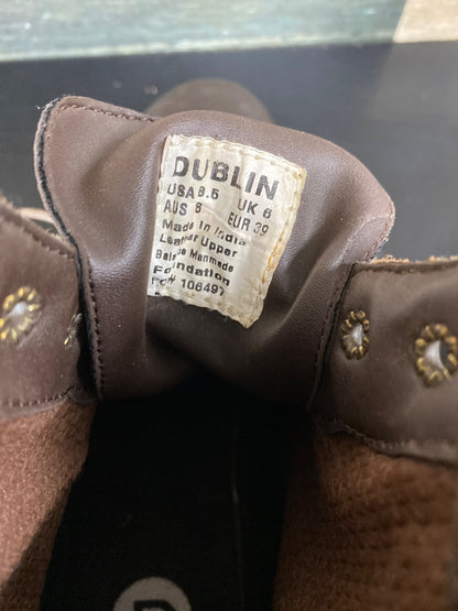 USED Dublin Ladies Laced Paddock Boots 8.5 Brown