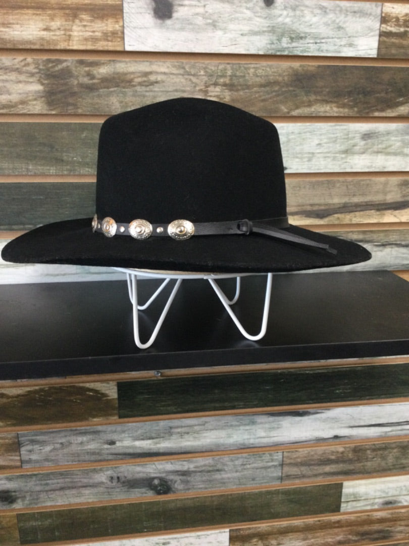 USED Stetson Felt Hat 7 1/8 Black