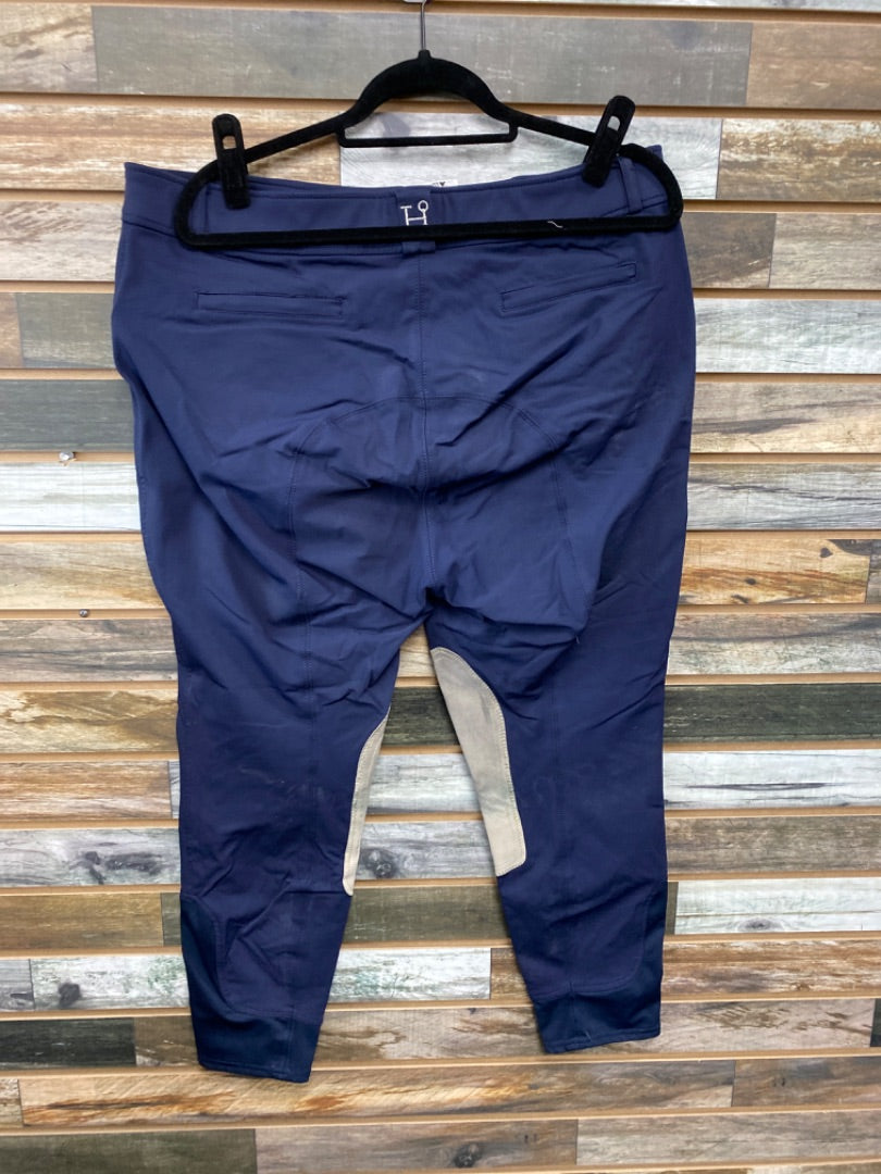 USED Smartpak Hadley Breech with Tan Knee Patch 40R Navy