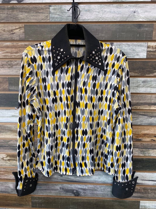 USED Ladies Western Black/Grey/Yellow