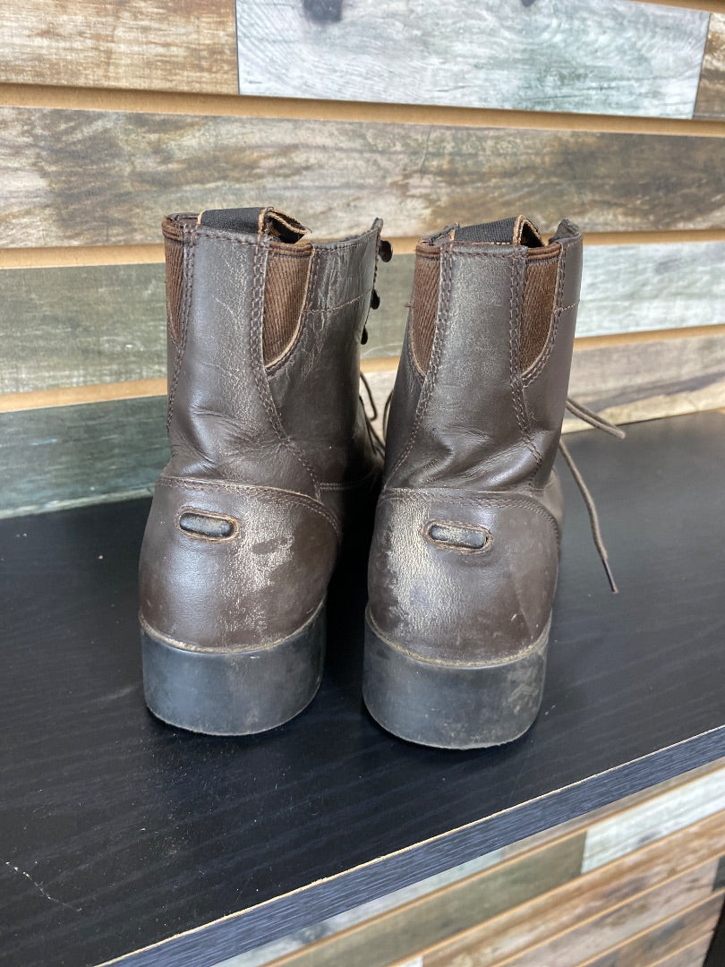 USED Dublin Ladies Laced Paddock Boots 8.5 Brown