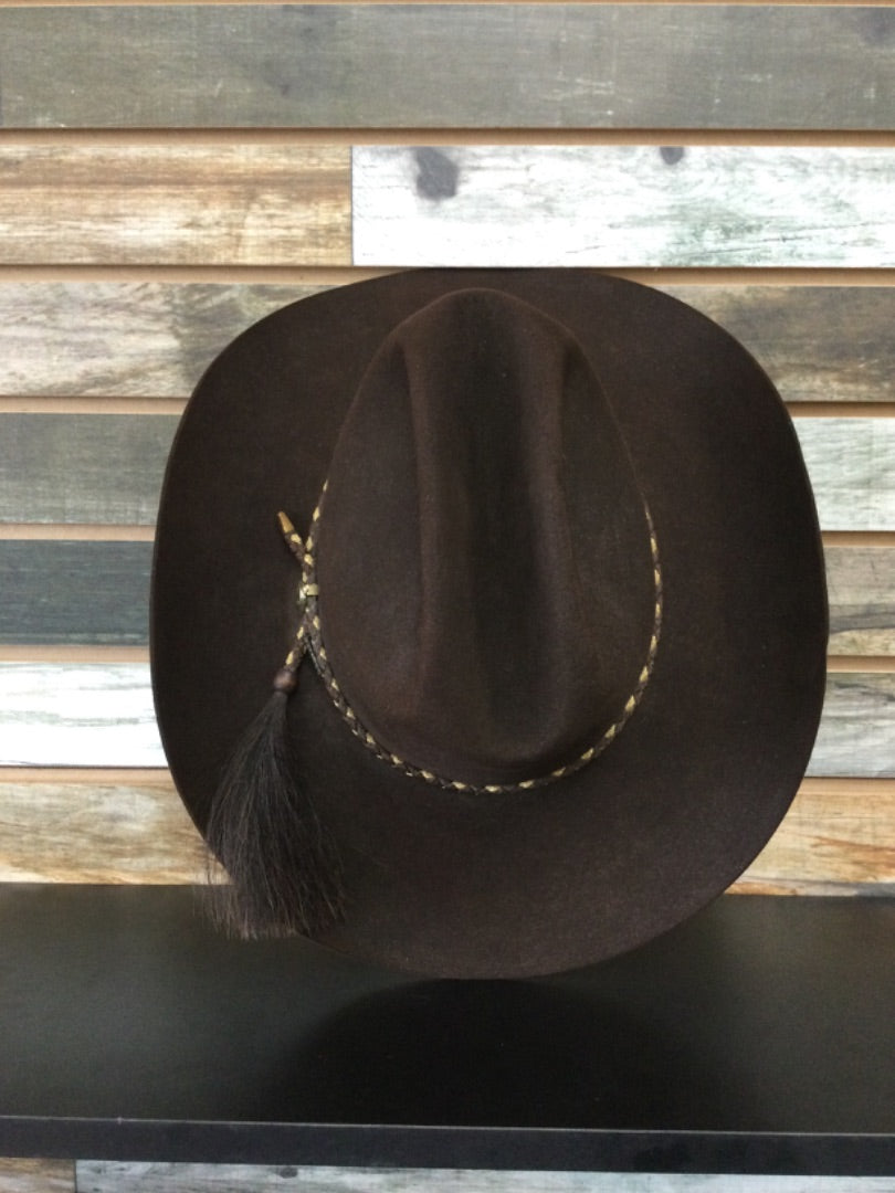 USED Resistol Hat Western Self Conforming 7 1/2 Dark Mink