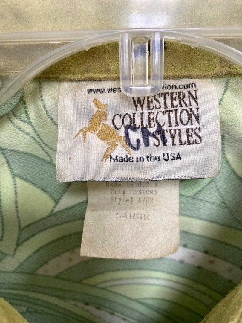 USED Western Collections Ladies Western Show Tops Large Green
