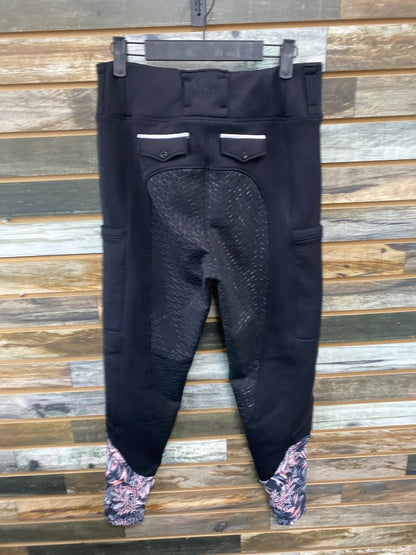 USED Equine Outfitters Full Seat Tights XL Black