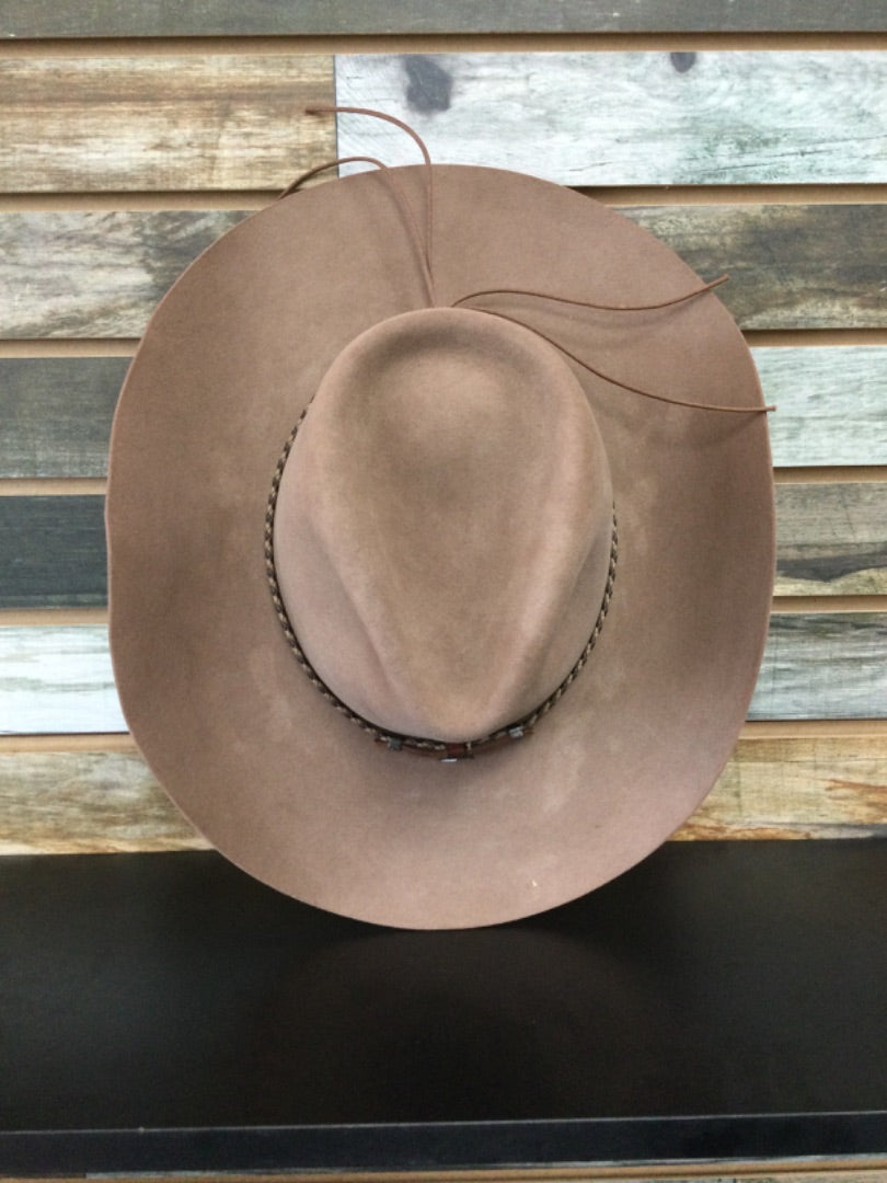 USED Stetson Hat Western John B 7 1/8 Light Tan