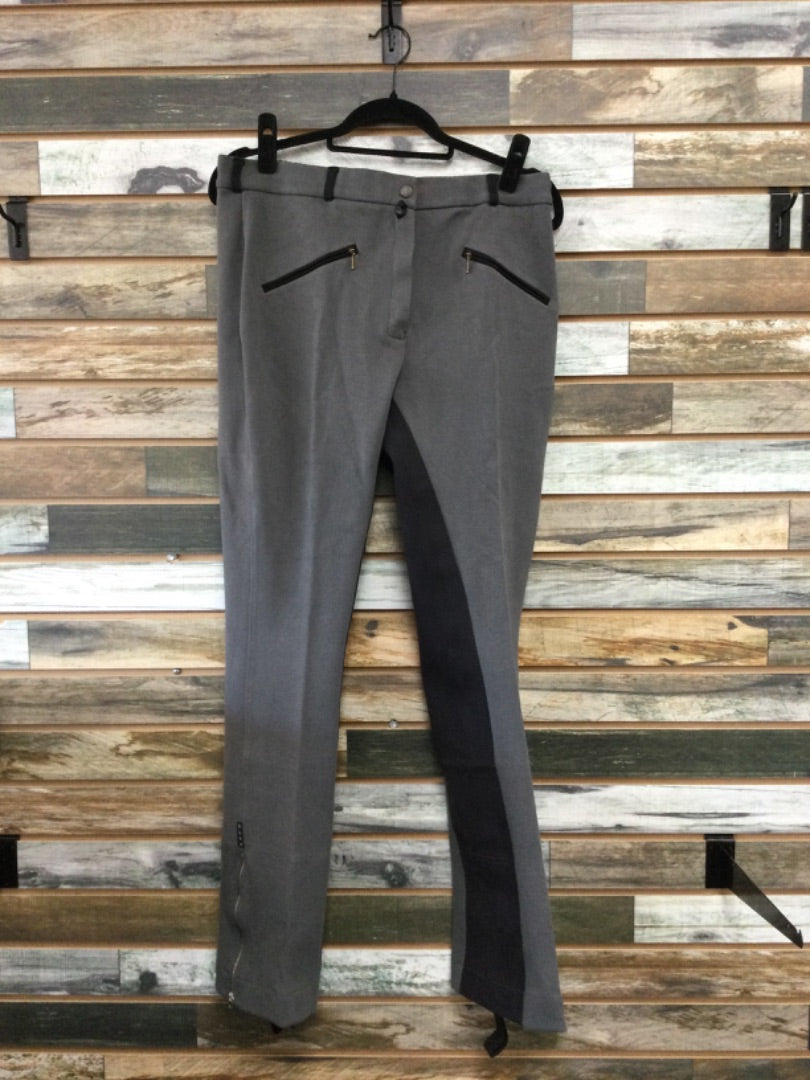 USED Saga Breeches Full Seat 44” Grey/Black