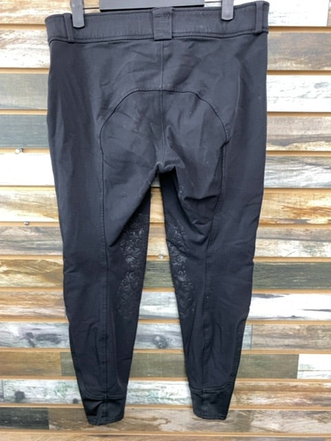 USED Smartpak Hadley Ladies English Knee Patch Breeches 30R Black