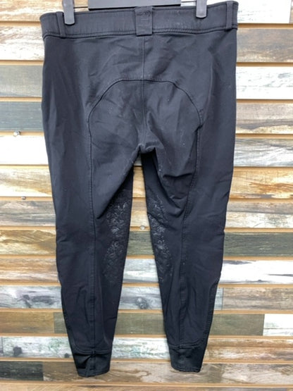 USED Smartpak Hadley Ladies English Knee Patch Breeches 30R Black