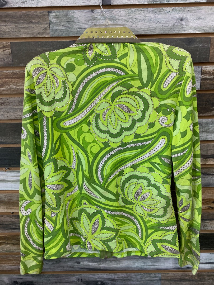 USED Western Collections Ladies Western Show Tops Large Green