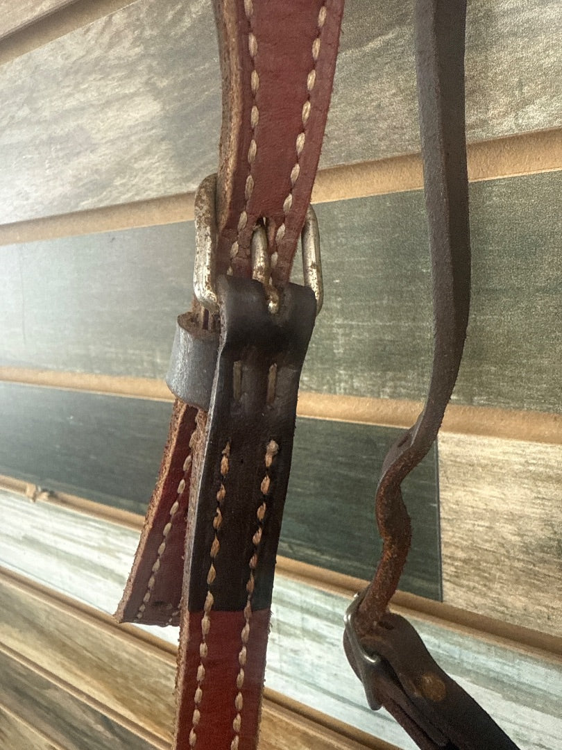 USED  Split Ear Headstall Horse Dark Oil