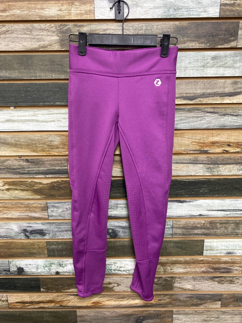 USED Horze Knee Patch Breeches Jr Large Purple