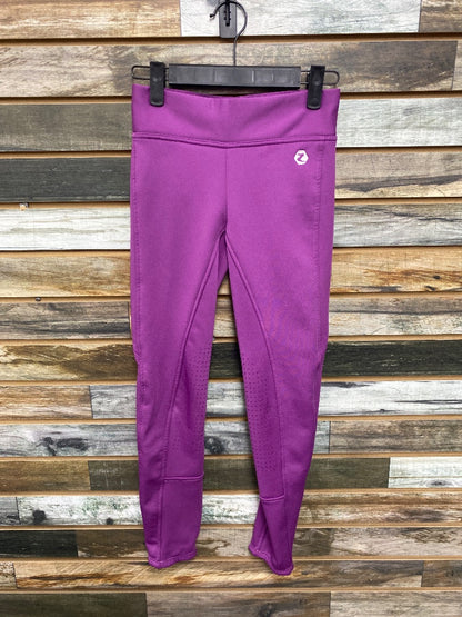 USED Horze Knee Patch Breeches Jr Large Purple