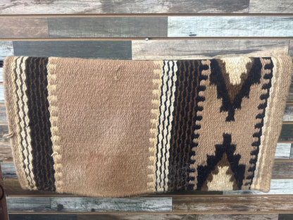 USED  Saddle Blanket  Tan/Brown/Creme