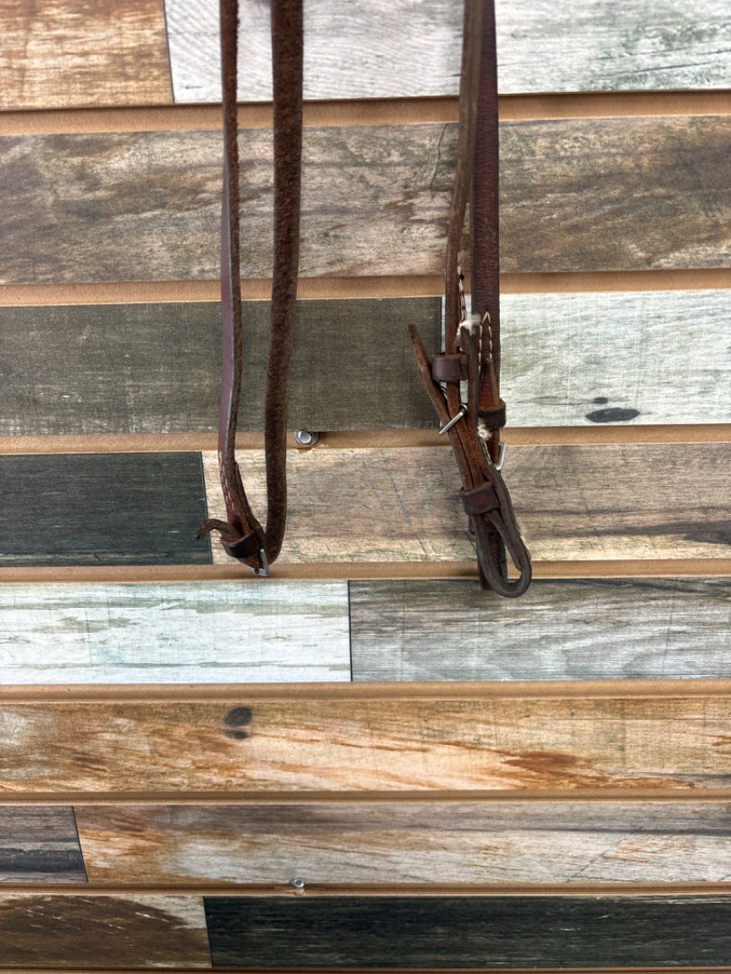 USED  Western Reins with Buckle 1/2" Wide Dark Oil