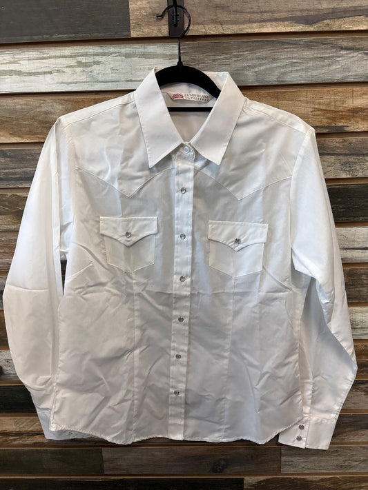 USED Cumberland Outfitters Ladies Western Tops Small White