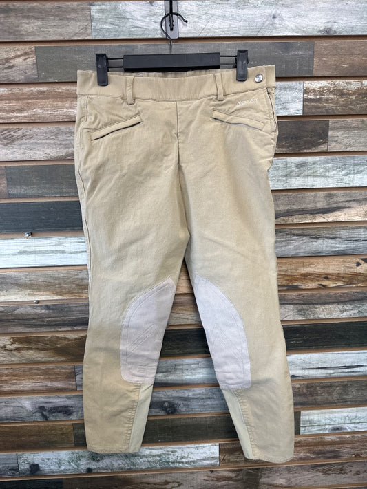 USED Ariat Side Zip Breeches 30R Tan