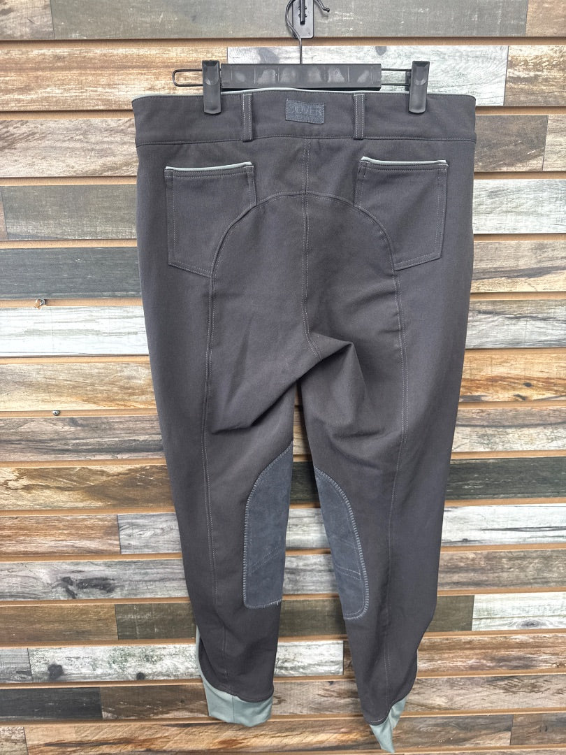 USED Dover Knee Patch Breeches Size 30 Teal/Grey