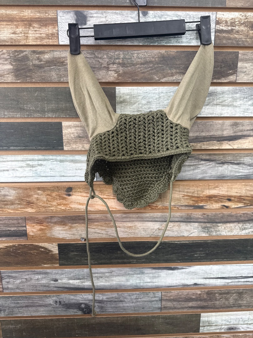 USED (NIP) NEW Moss Green Ear Bonnet by SmartPak Horse Sized