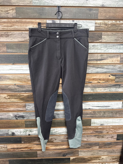 USED Dover Knee Patch Breeches Size 30 Teal/Grey
