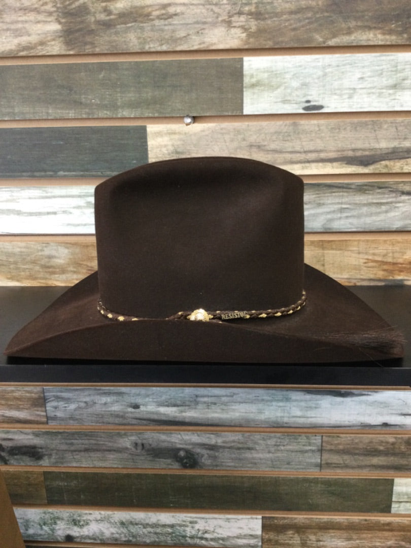 USED Resistol Hat Western Self Conforming 7 1/2 Dark Mink