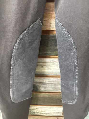 USED Dover Knee Patch Breeches Size 30 Teal/Grey
