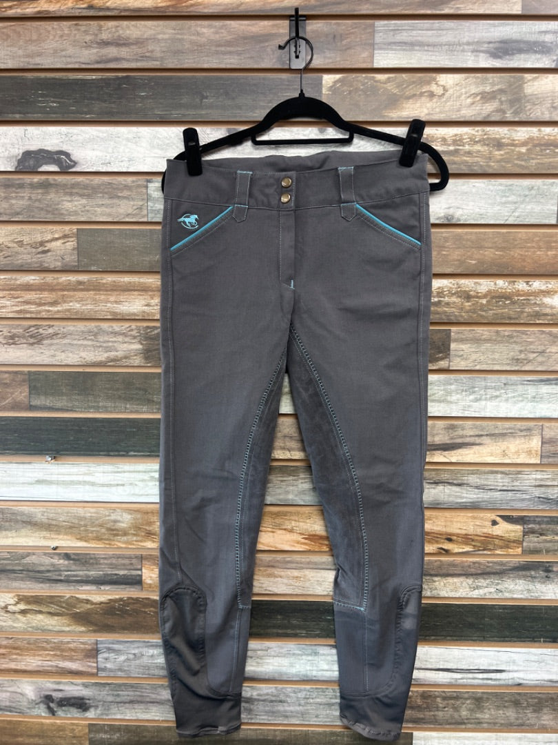 USED Piper By Smartpak Breeches 28L Grey/Blue