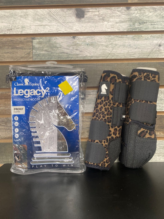 USED(New)Classic Equine Legacy2 Front Boots Small Cheetah