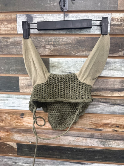 USED (NIP) NEW Moss Green Ear Bonnet by SmartPak Horse Sized