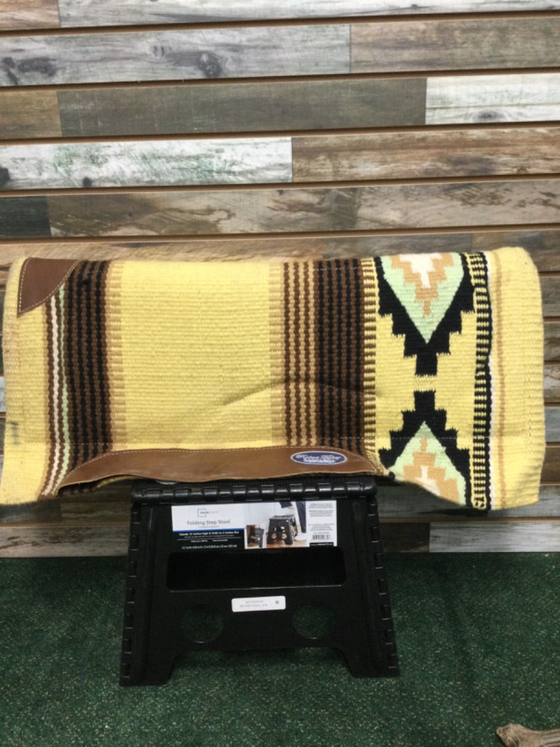 USED Robert Teskey Western Saddle Pad  Yellow/Brown